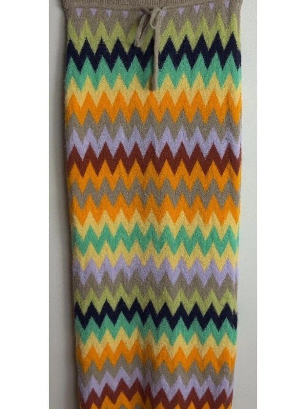 Plenty by Tracy Reese Chevron Knit Midi Colorful Size Small Zig Zag Women’s